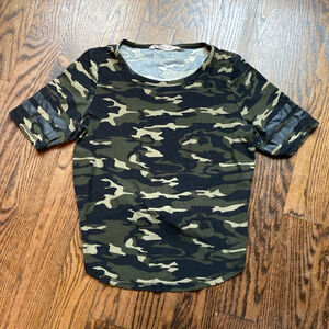 Girls Urban Kids Shirt L/6 Green Camo